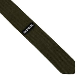 Moss green knitted tie