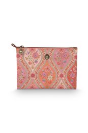 Charly Cosmetic Flat Pouch Medium Ornamento Orange 24x1x15.5cm