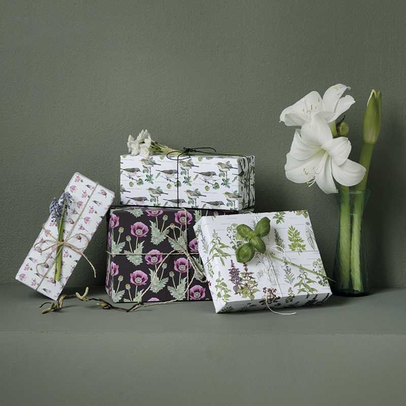 GIFTWRAPPING PAPER - BLOOMING SPRING - RECYCLE 4 SHEETS
