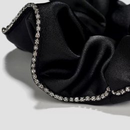 Coletero para el cabello deslumbrante 100% seda - 19 mm - Adorno de diamantes