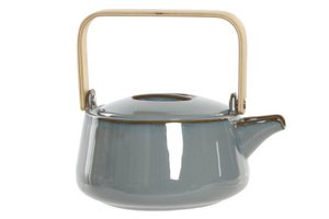 BAMBOO PORCELAIN TEAPOT 21X17X10 1L, GRAY SM183209