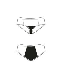 Pantaloni mestruali per ragazze hipster – assorbimento pesante (stampa nera, rosa)