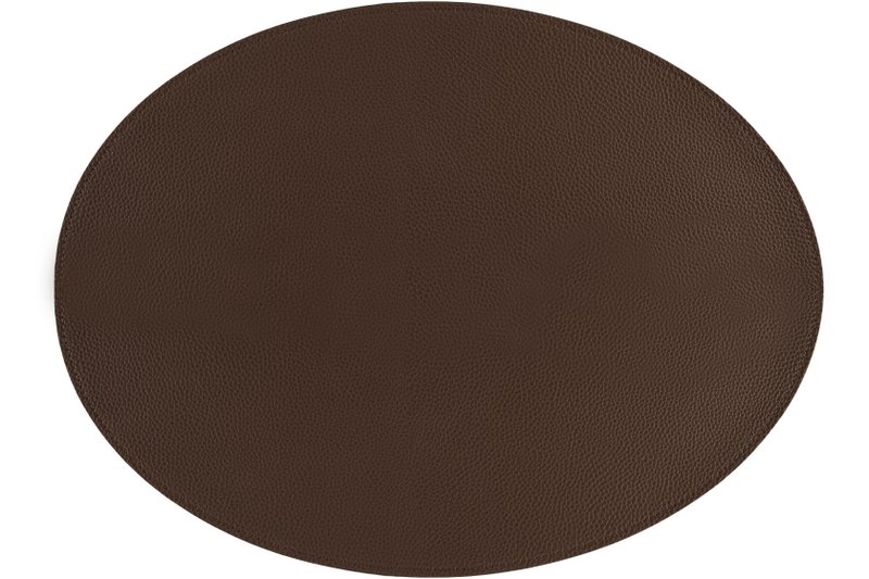 Dækkeserviet TRUDO - oval - vegansk læder - 33x45 cm