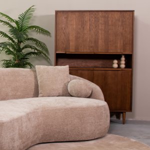 Hazer Armarios de almacenamiento Jule - Nogal - Roble - Mueble bar 110 x 158 x 49 cm