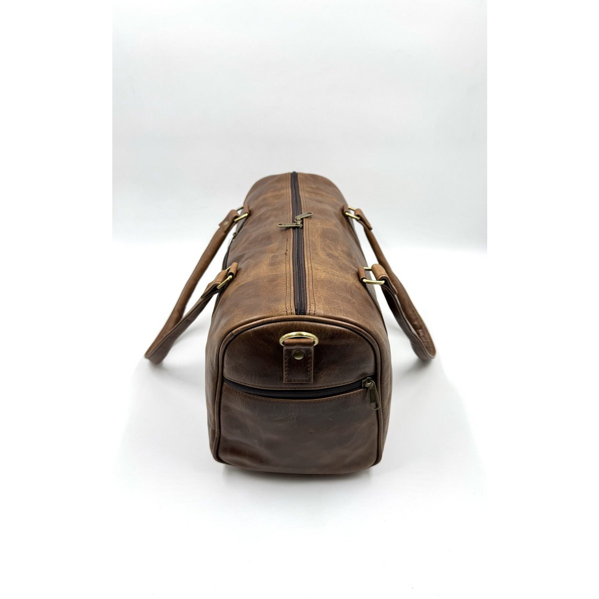 Håndlavet rejsetaske i brunt læder – Artisan 42 cm "City-Lite" Weekender & Compact Unisex Duffle