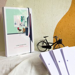 Taccuino da Viaggio Ricaricabile "Le Voyageur" - Punto + Fogli Bianchi