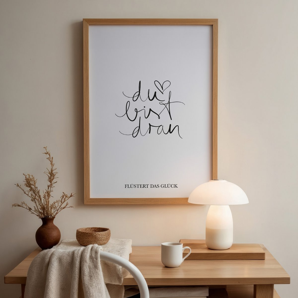 Poster: Du bist dran flüstert das Glück