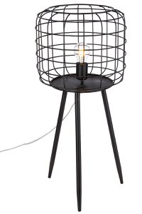 Metall Bodenlampe"Basket"schwarz