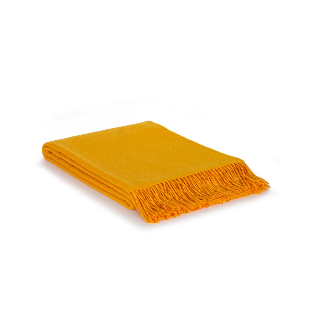 Couverture de jet de laine Rio jaune