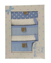 Lot de 3 gants de bain bébé 100% coton