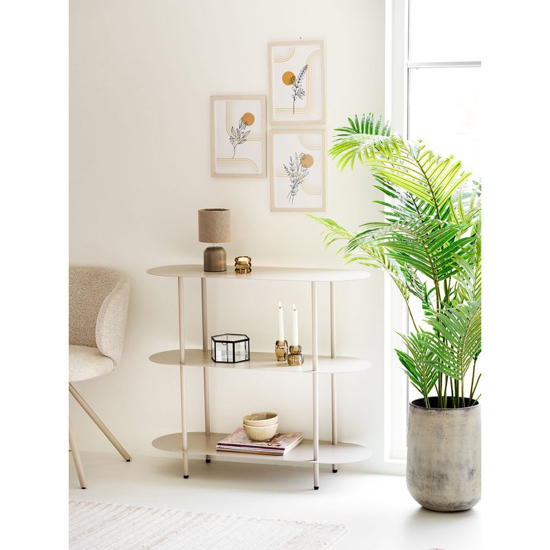 Rieti Open kast, 3 planken, metaal, zand, 31x90x81 cm