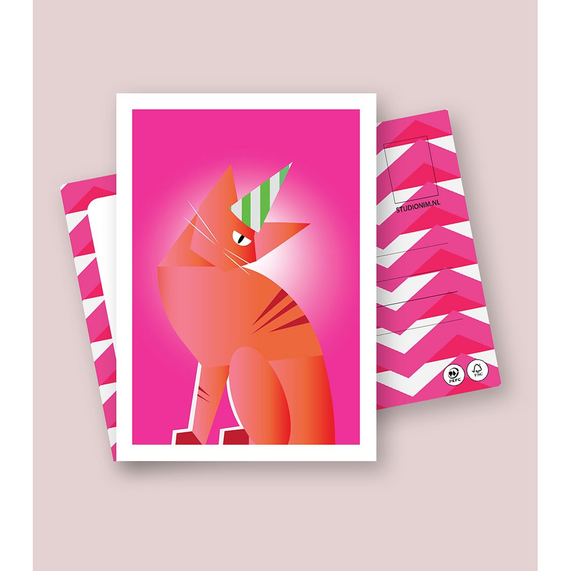BIRTHDAY CAT | FSC® postcards | Dutch Design
