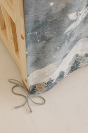 Dosel sobre la cama en forma de casita "Cielo nocturno", casita para cuna, decoración para habitación de niño, casitas para bebés personalizadas baldaquino