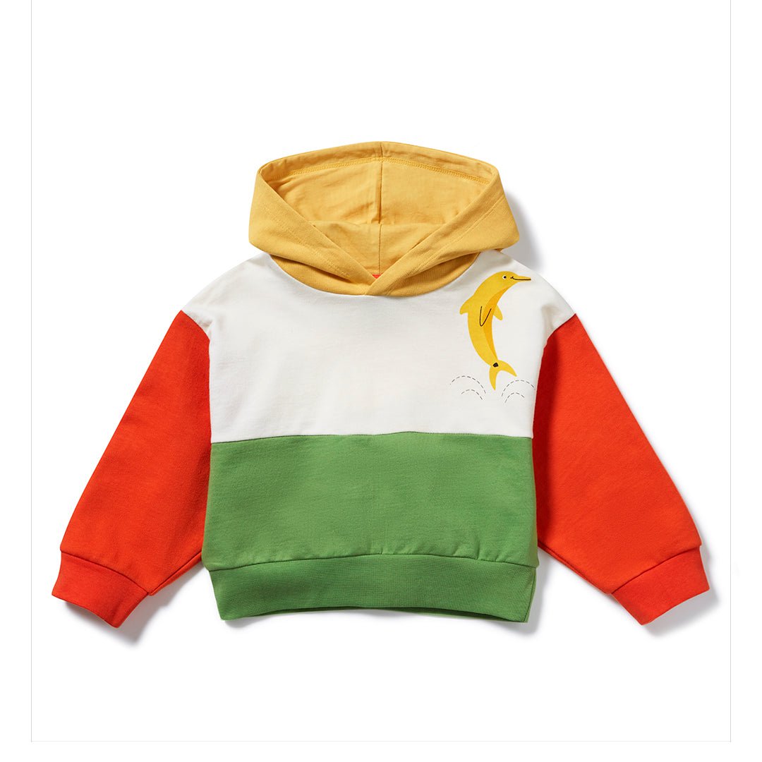 Farbblock-Hoodie