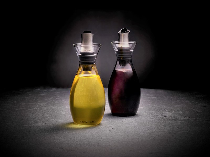Set Botella de Aceite y Vinagre con Vertedor Ajustable 37cl