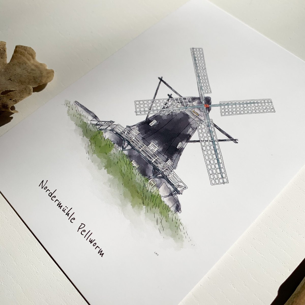 Postcard Pellwormer Nordermühle