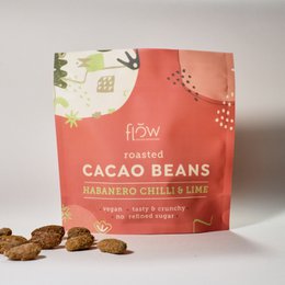 Granos de cacao tostados con lima y habanero