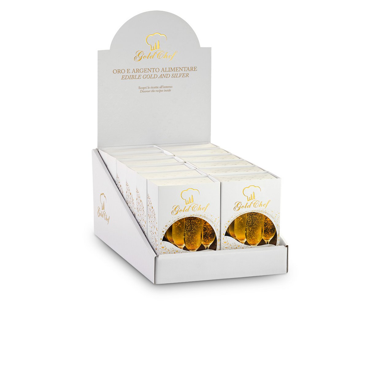125 mg essbares Goldpulver 23 kt, Salzstreuer
