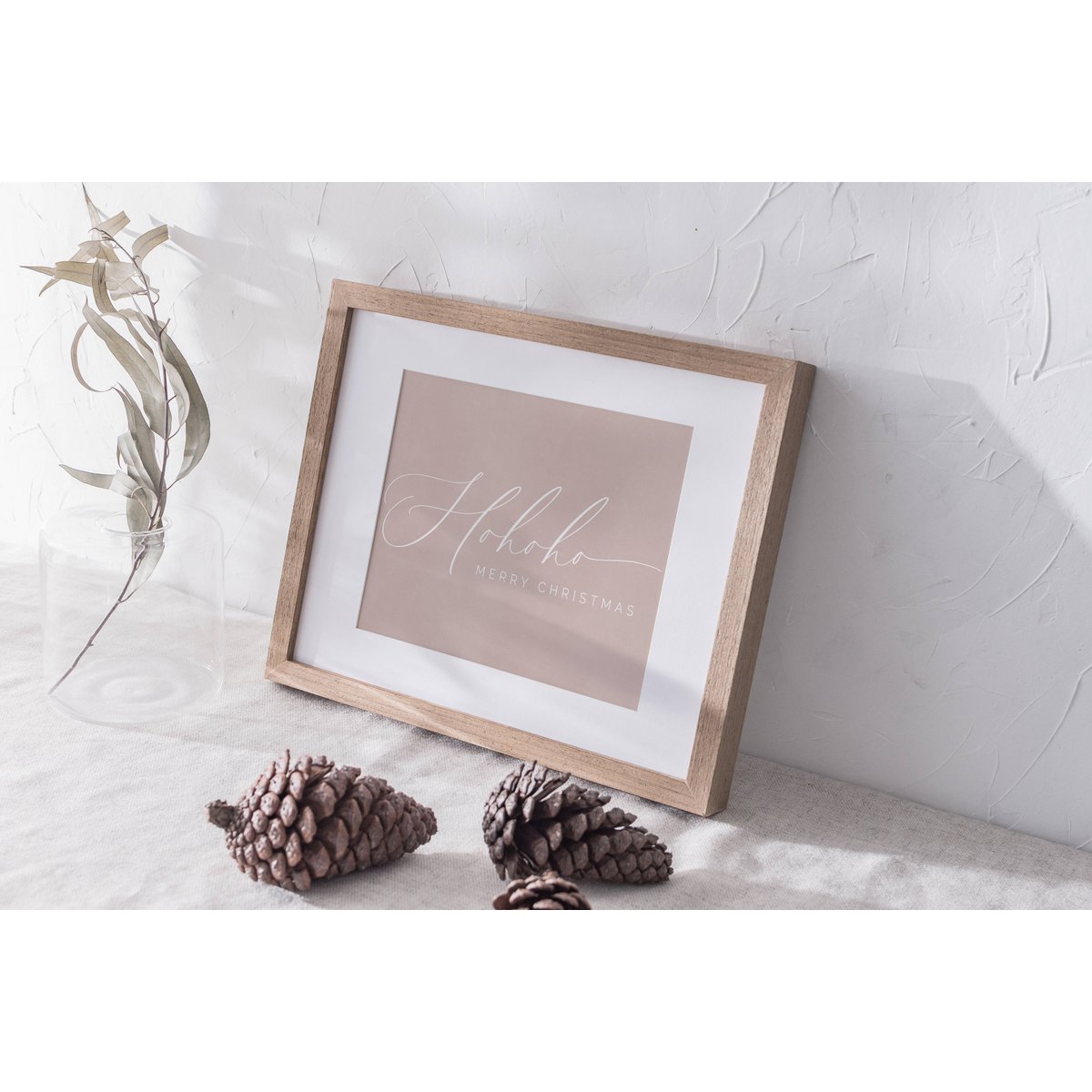 Hohoho Merry Christmas, roze kerst poster, roze kerst decoratie, kerst poster, Christmas print, pink Christmas