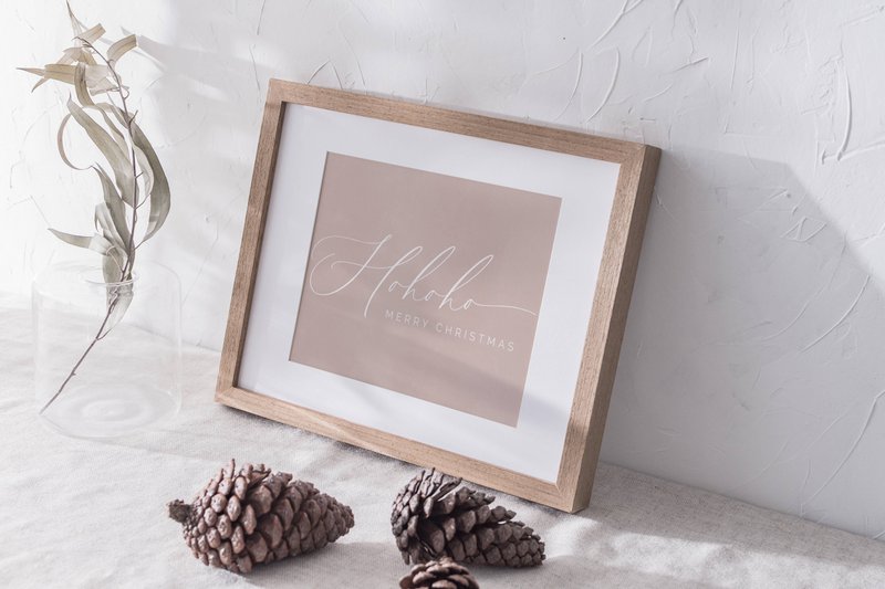 Hohoho Merry Christmas, roze kerst poster, roze kerst decoratie, kerst poster, Christmas print, pink Christmas