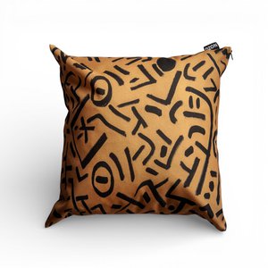 Mustard yellow outdoor cushion cover - UV treated - terrace decoration