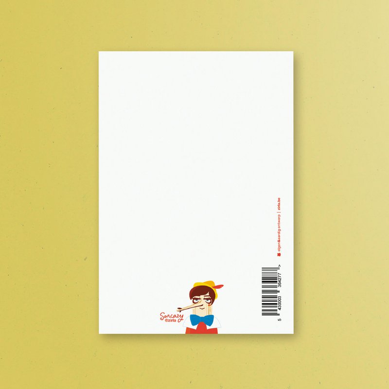 Sarcazy Pinocchio birthday card
