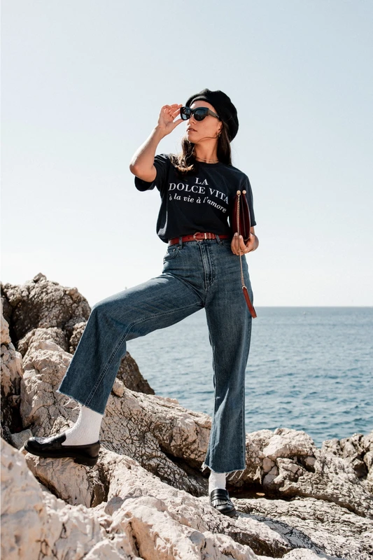 Navy blue dolce vita t-shirt