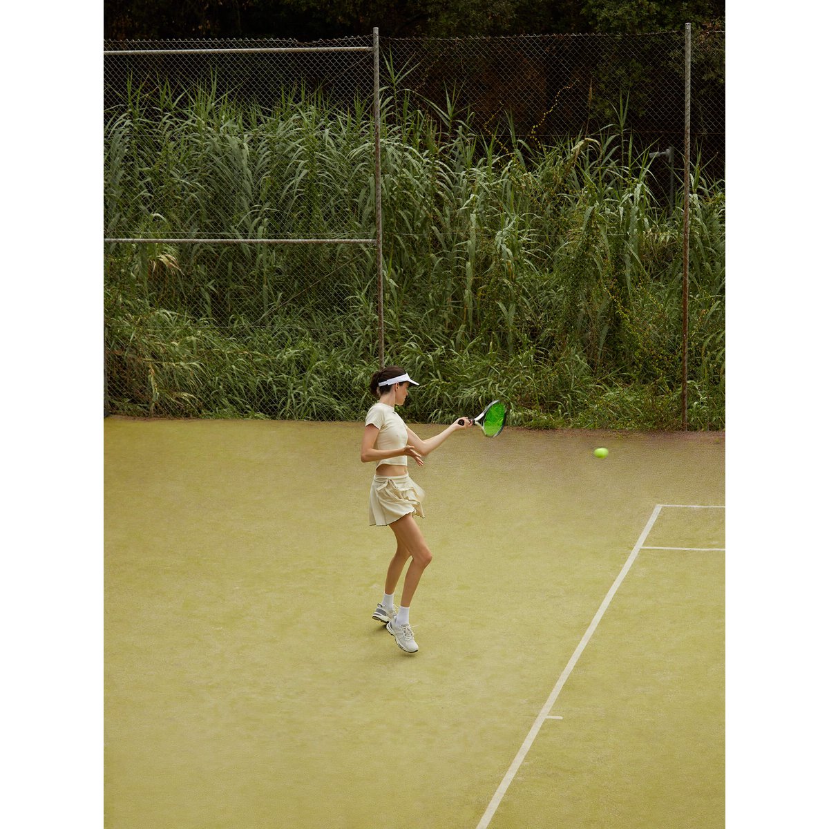 Volley Cream Crop Top