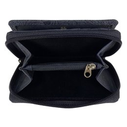 Wallet Women - Buffalo Leather - Leather - RFID - Flower Print - In 5 Colors