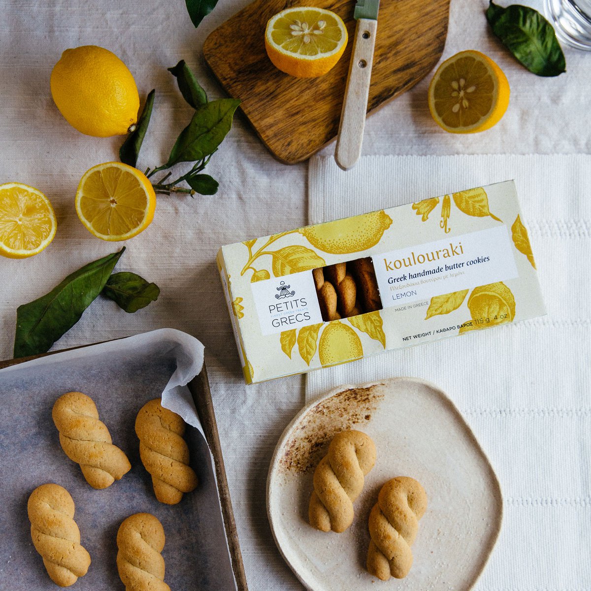 Mini Koulouraki Lemon - Greek handmade butter cookies