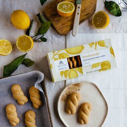 Mini Koulouraki Lemon - Greek handmade butter cookies