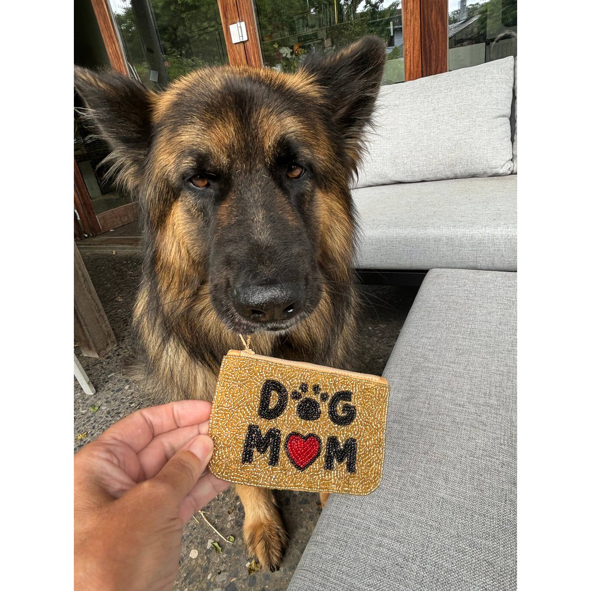 Handcrafted Beaded Dog Mom Pouch * Gift *