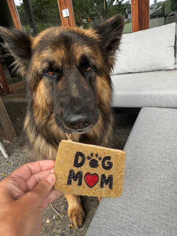 Håndlavet beaded Hunde Mom Pouch * Gave *