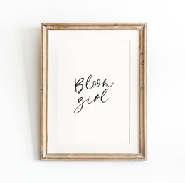 Bloom girl poster, spring poster, girls room poster, Easter poster