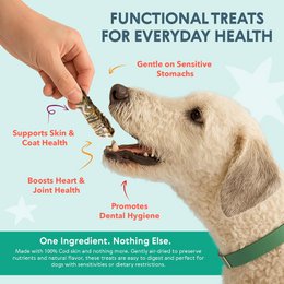 Dried Cod Skin Fingers Natural Single Ingredient Dog Treats 80 g