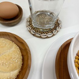 Assiette Rotan Cauri