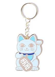 Maneki Neko Sleutelhanger - Blauw Gelukskat