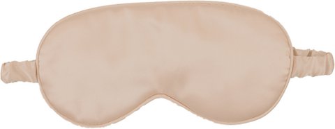 WS Deluxe satijnen kussensloop en eyemask set latte