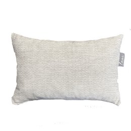Beige outdoor cushion with a boho-inspired textured design, measuring 64x40cm, suitable for use on sofas or other outdoor furniture.