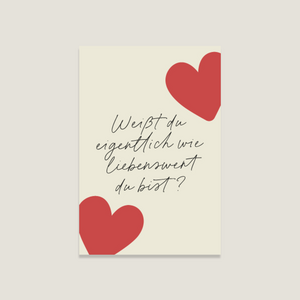 Postcard 'lovable'