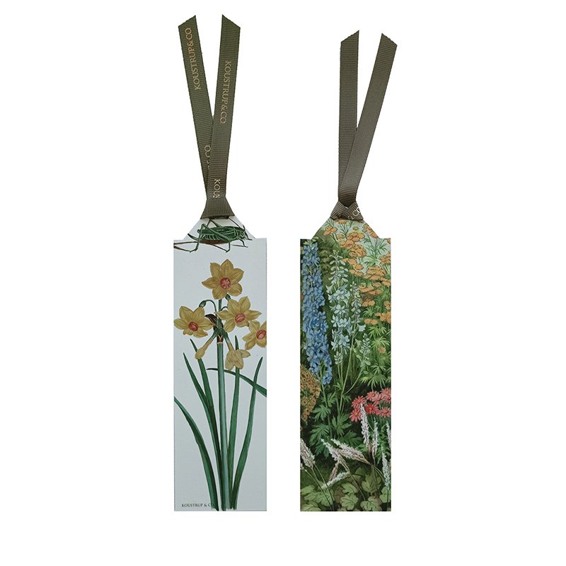 Bookmarks - 80 pieces green ribbon with display