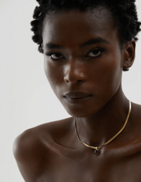 Cassidy - Snake Chain Crystal Charm Necklace