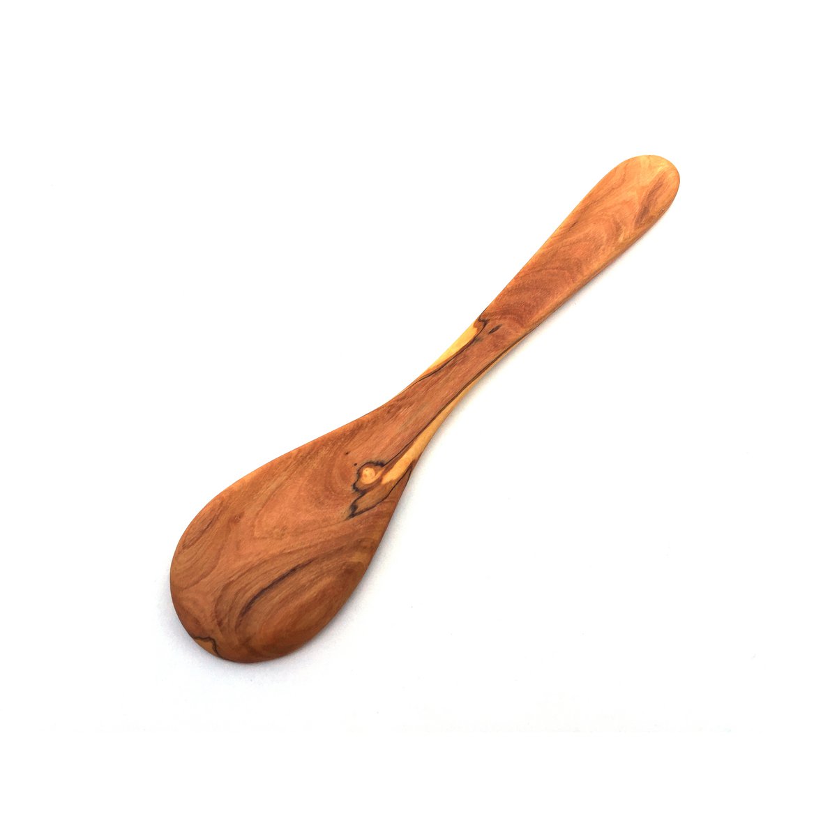 Łyżka do gotowania szeroka rączka 30 cm płaska wykonana z drewna oliwnego