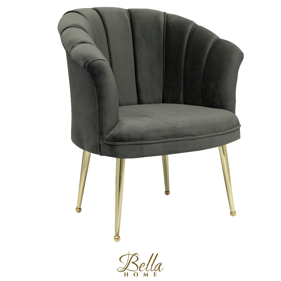 Poltrona Luxury Shell in Velluto Mila