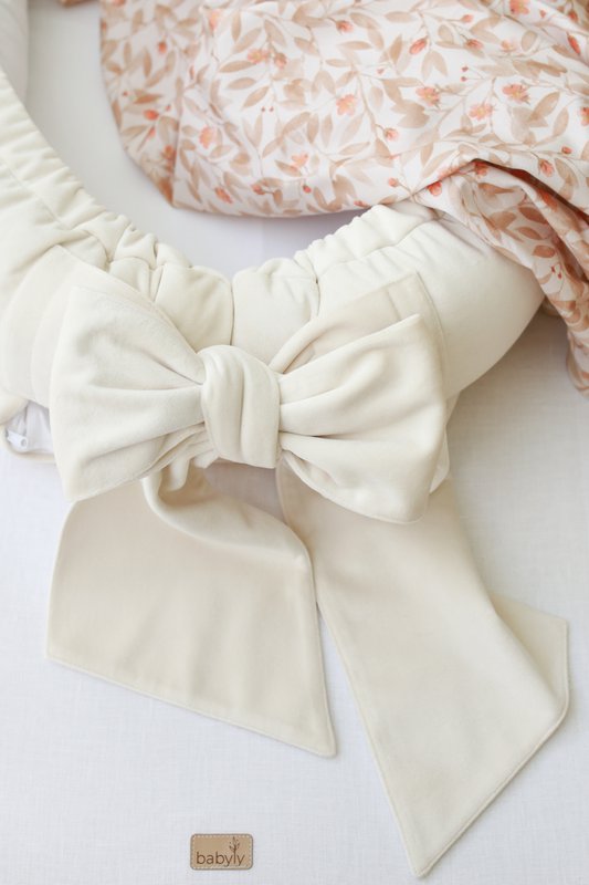 velvet babynest with bow (7 colors)
