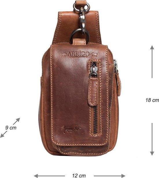 Beltpose Cognac Leather Leather Hip Bag Leather Fanny Pack Festival
