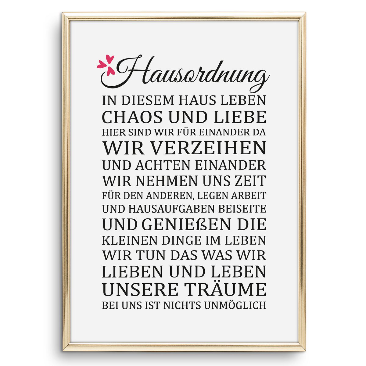 Poster: Hausordnung