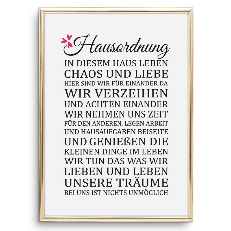 Poster: Hausordnung