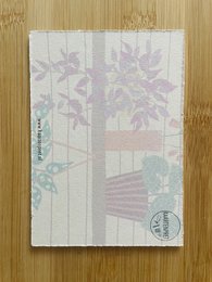 Board with plants cardboard card