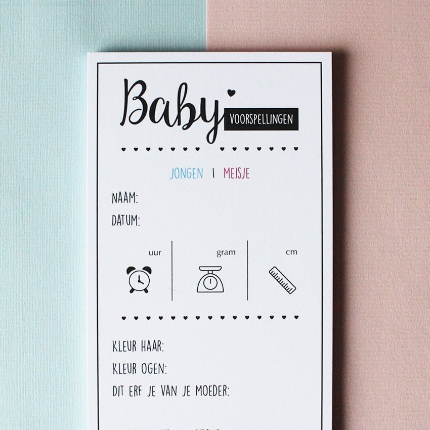 Baby-Vorhersagekarten